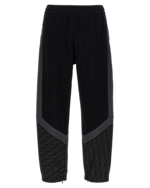 Fendi Black Ff Joggers for men