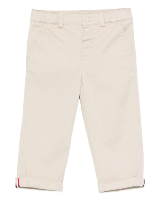 Moncler Natural Boys Cotton Trousers Cotton; Elastane for men