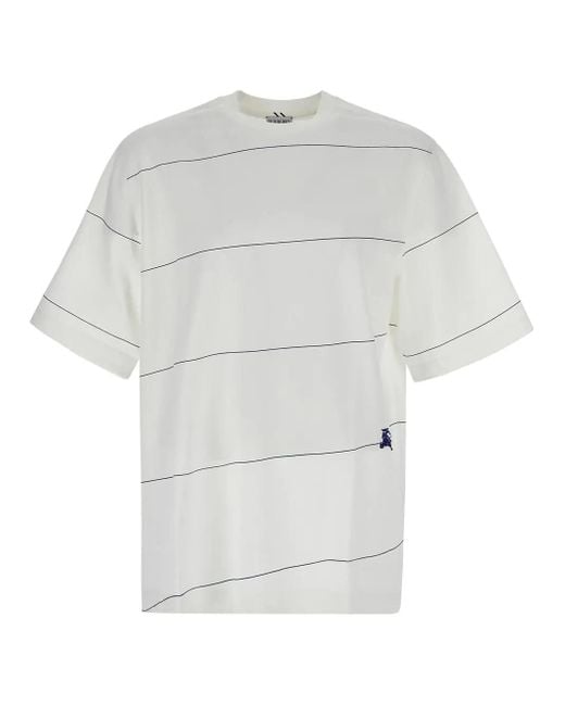 Burberry White Logo T-Shirt for men