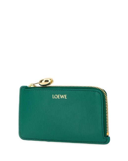 Loewe Green Emerald Leather Card Holder