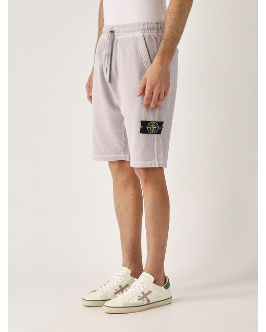 Stone Island Natural Felpa Bermuda Bermuda for men