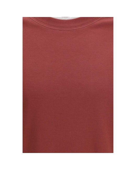 Brunello Cucinelli Red Bordeaux Cotton T for men