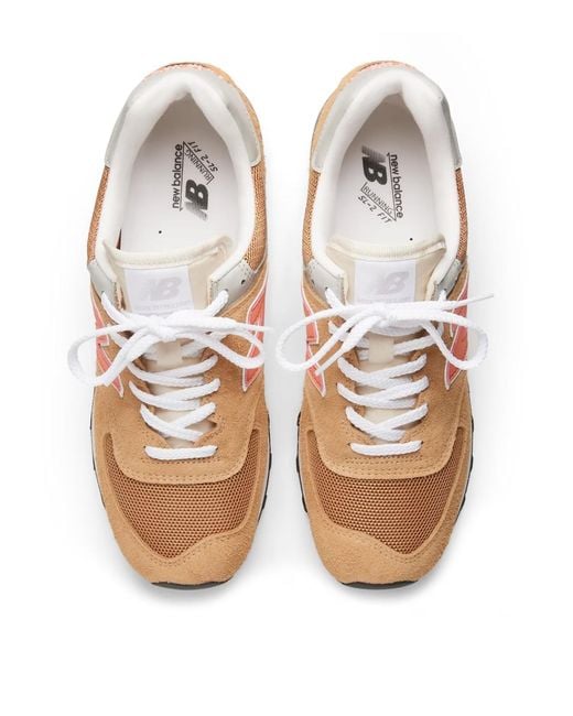 New Balance White 576 Made Uk Latte Sneakers Shoes for men