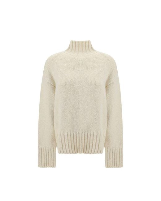 Jil Sander Natural White Silk Sweatshirt