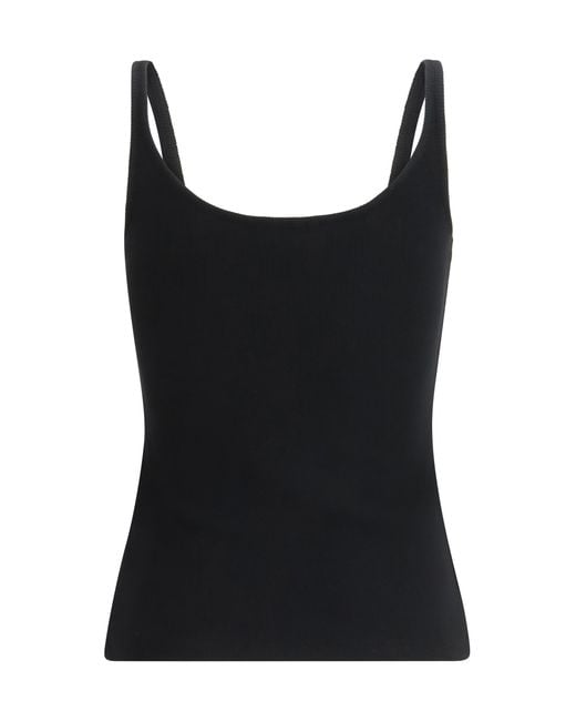 Off-White c/o Virgil Abloh Black Off Stamp Rib Tank Top Cotton; Elastane