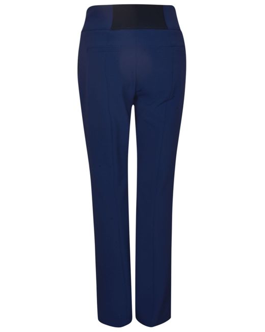 Blugirl Blumarine Blue High-Waist Slim Fit Plain Trousers
