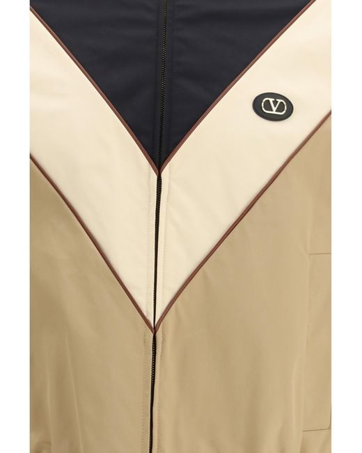 Valentino Multicolor Nylon Hooded Windbreaker Jacket Polyester; Elastane for men