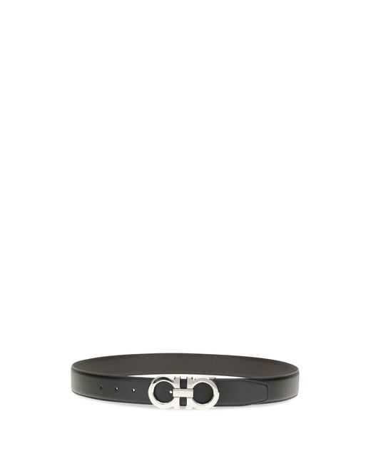 Ferragamo White Gancini Belt E Braces for men