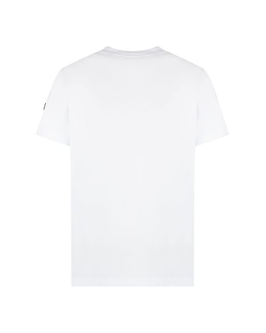 Moncler White Cotton Crew-Neck T-Shirt for men