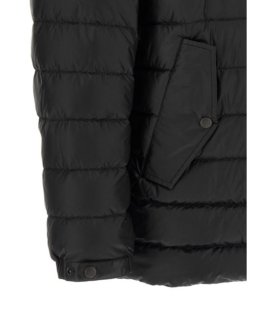 Moncler Black Quilted Hood Jacket for men
