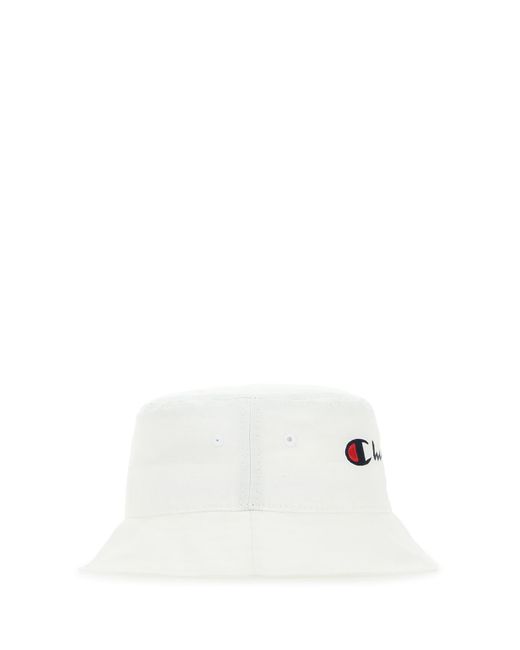 Champion White Cotton Bucket Hat