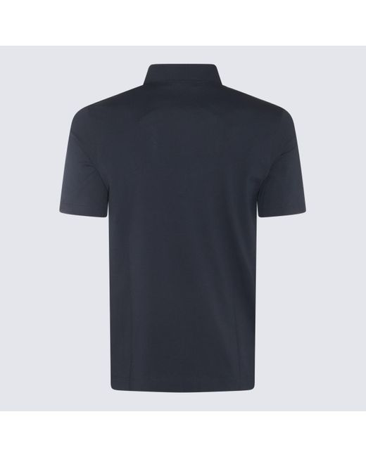 Cruciani Blue Cotton Blend Polo Shirt for men