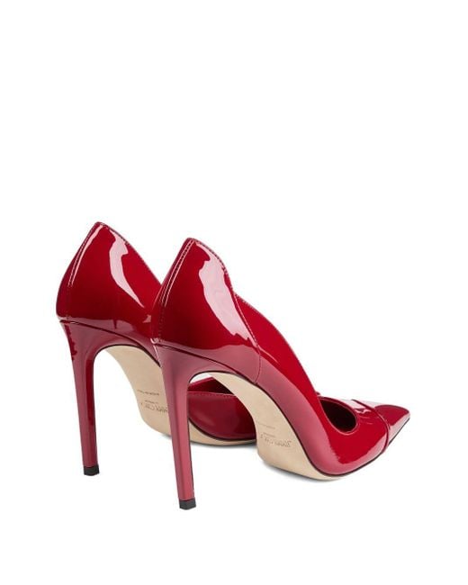 Jimmy Choo Red Brigitte Patent Leather Pumps