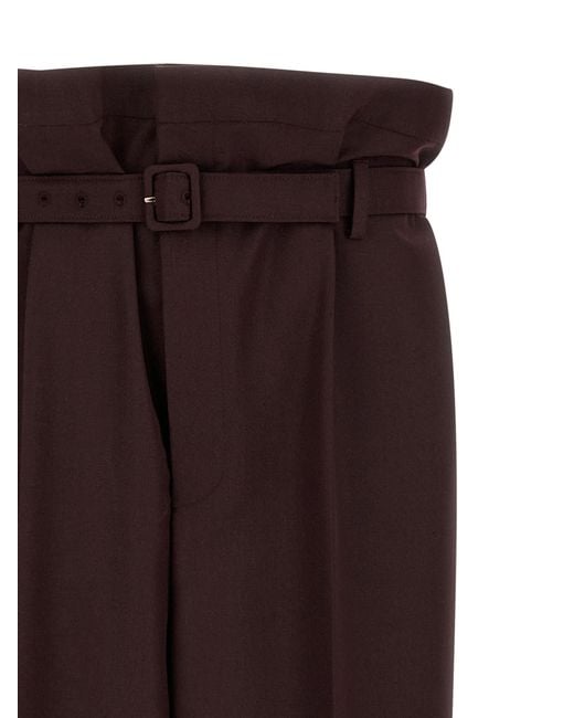 Saint Laurent Brown Wool Casual Pants for men