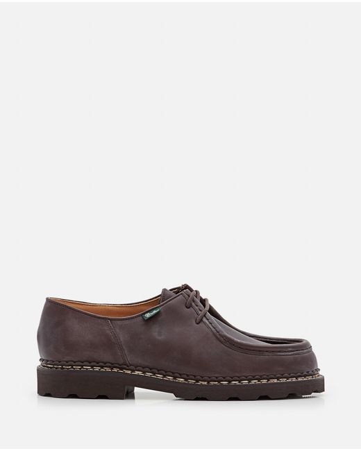 Paraboot Brown Michael Leather Derby Shoes for men