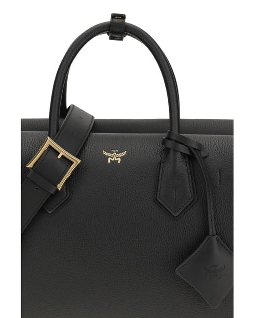 MCM Black Milla Handbag Calf Leather Bos Taurus Handbags