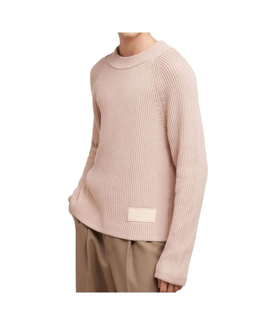 AMI Pink Crewneck Sweater for men