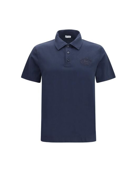 Burberry Blue Jwear Polo Shirt Cotton for men