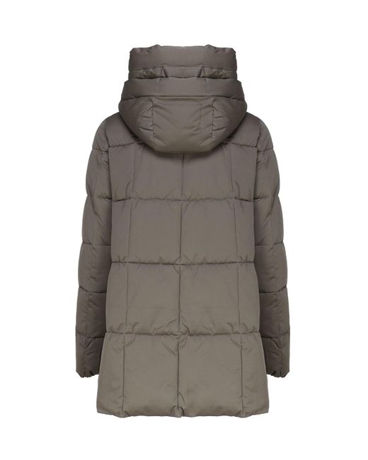 Save The Duck Gray Padded Coat With Hood