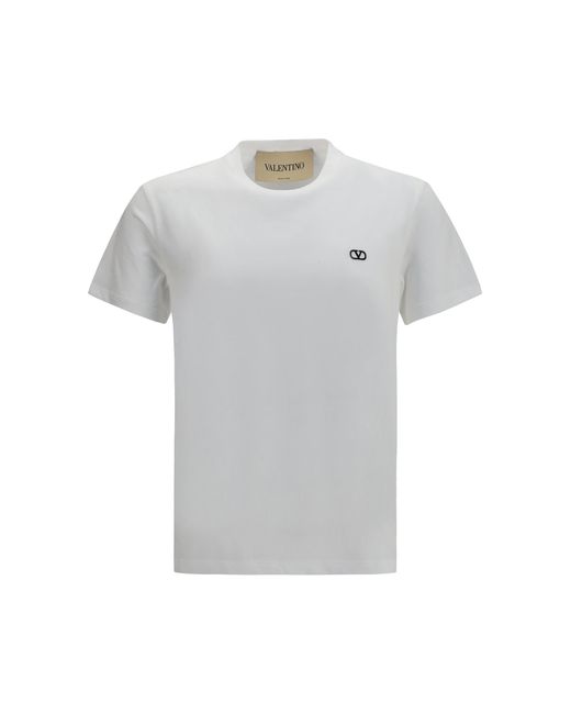 Valentino Gray Cotton Vlogo T-Shirt T-Shirts for men