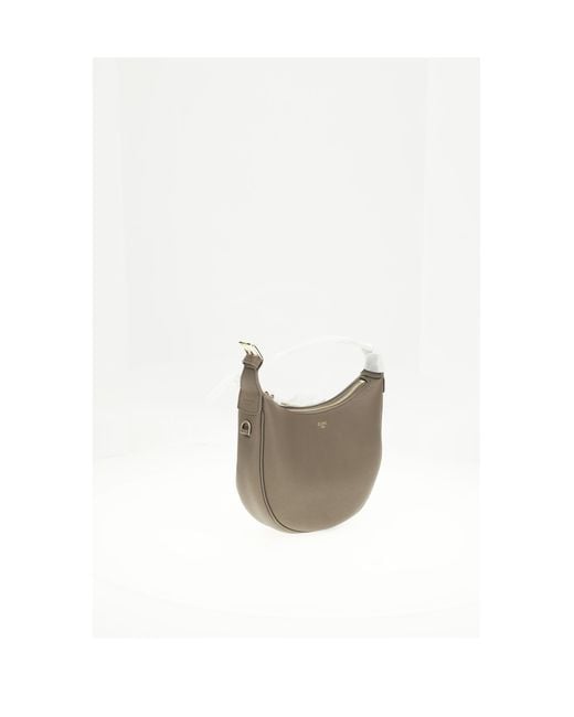 Céline White Shoulder Bag Lulu Calf Leather