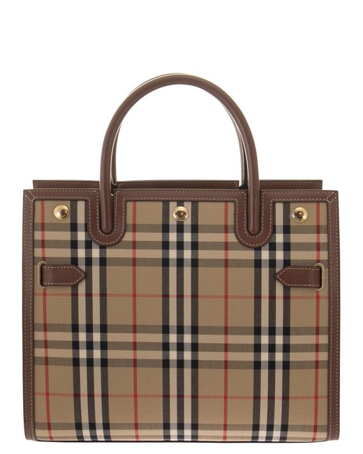 Shop Burberry Small Title Vintage Check Tote