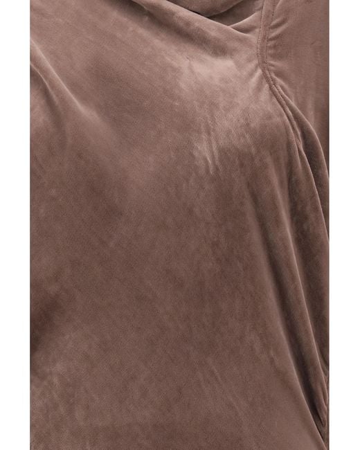 Rick Owens Brown Seb Dress Viscose; Silk