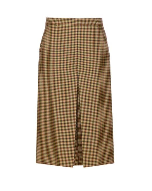 Saint Laurent Natural Prince Of Galles Check Pants