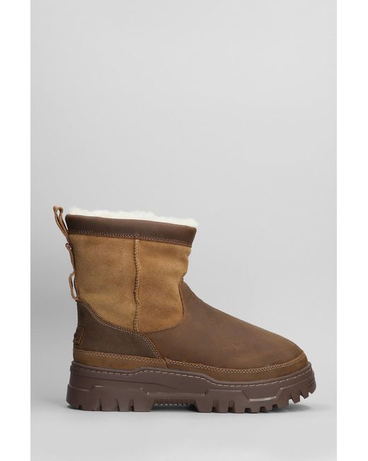 UGG Heritage Pull on Low Heels Ankle Boots In Leather Color Suede And Leather in Brown for Men Lyst UK