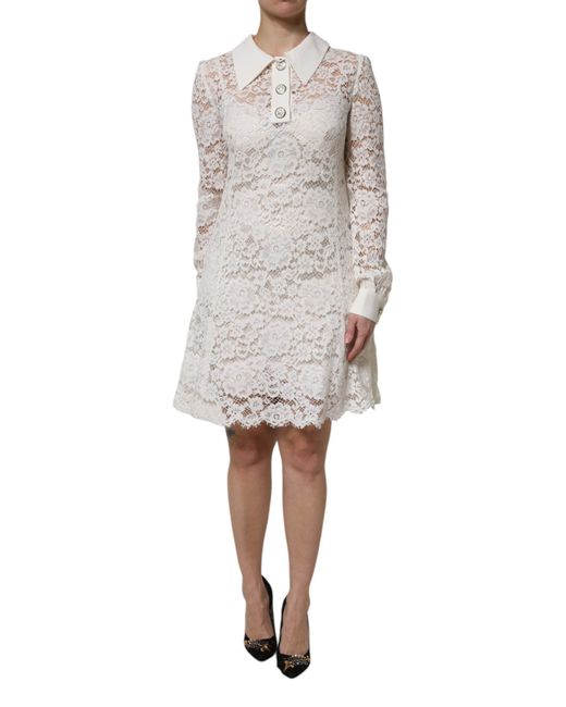 Dolce & Gabbana White Short Dresses