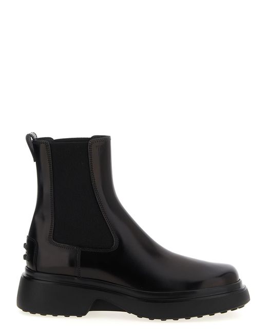 Tod's Black Chelsea Ankle Boots