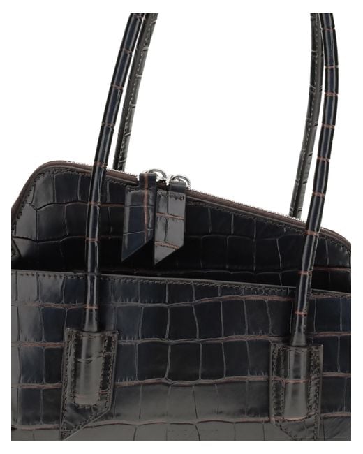 The Attico Black Small La Passeggiata Shoulder Bag Calf Leather Bos Taurus