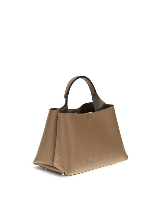 Tod's Metallic Micro Leather Handbag Cappuccino Calf (Bos Taurus) Handbags