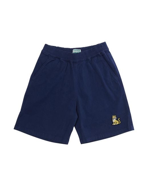 KENZO Blue Bermuda Shorts Cotton for men