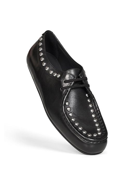 Jil Sander Black Leather Loafers With Studs for men