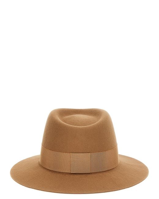 Maison Michel Brown Andre Hat Wool Felt