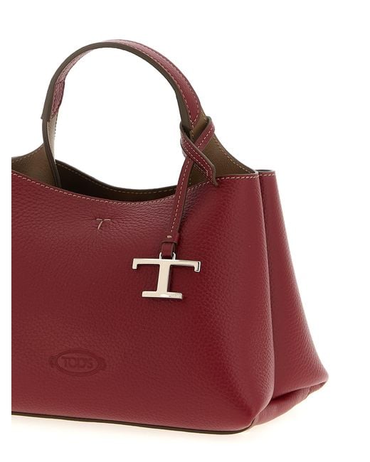 Tod's Red Micro Leather Handbag