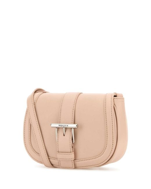 Alexander McQueen Pink Pastel Leather Mini Satchel Crossbody Bag