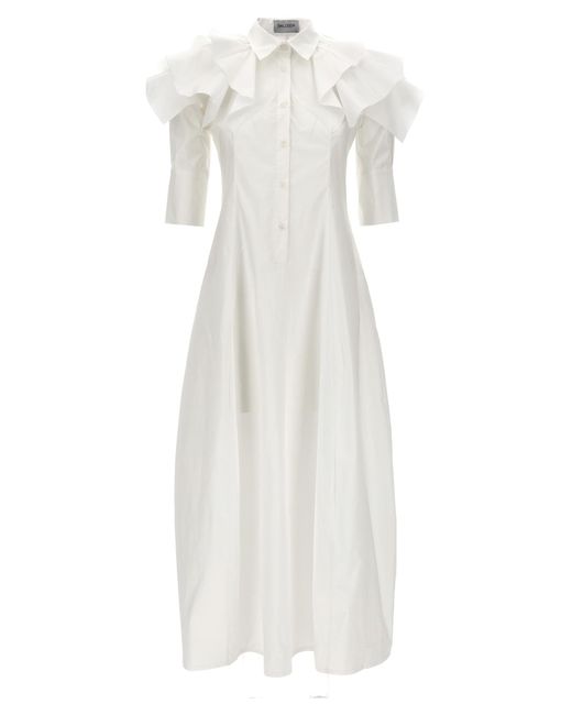 BALOSSA White Miami Shirt Dress
