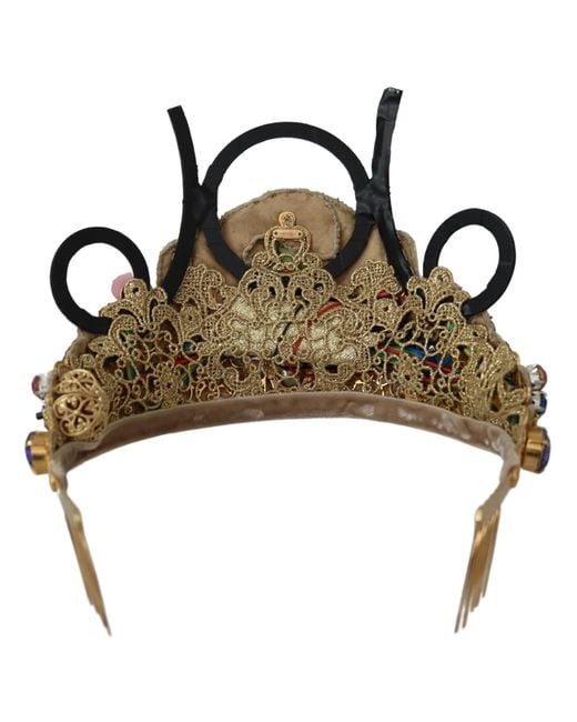 Dolce & Gabbana Black Stunning Crystal Diadem Tiara