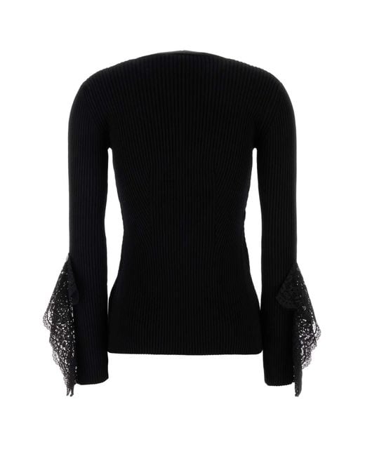 Blumarine Black Viscose Blend Cardigan
