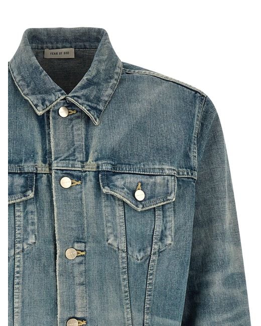 Fear Of God Blue Solid Jackets for men