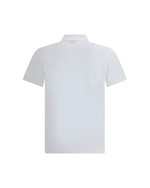 Fendi White Cotton Polo Shirts for men