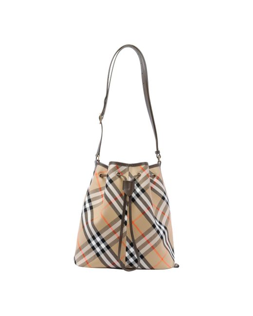 Burberry Multicolor Check Bucket Bag