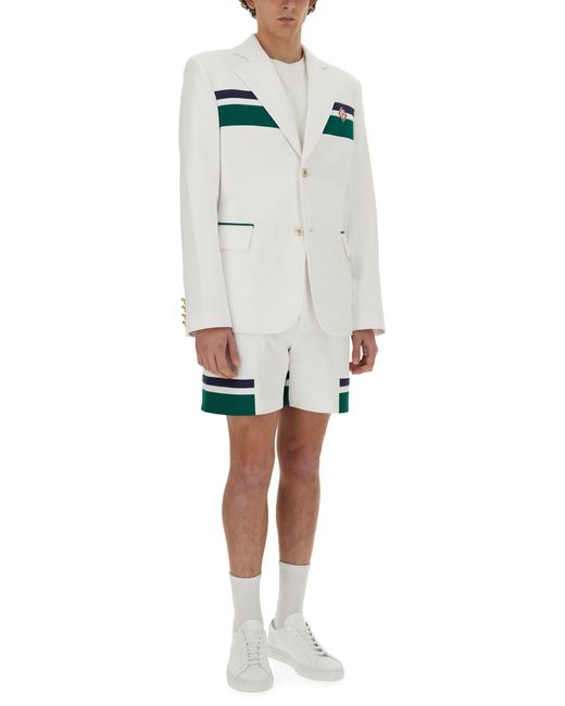 Casablancabrand White Sport Tailoring Jacket for men