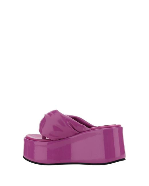 Bettina Vermillon Purple Dolly Sandals