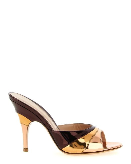 Gianvito Rossi Metallic Solid Open Round Toe Pumps