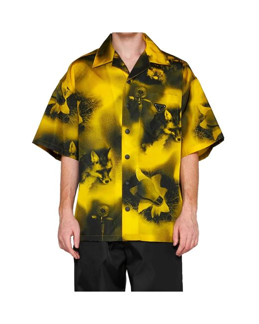 Prada Yellow Casual Shirt for men