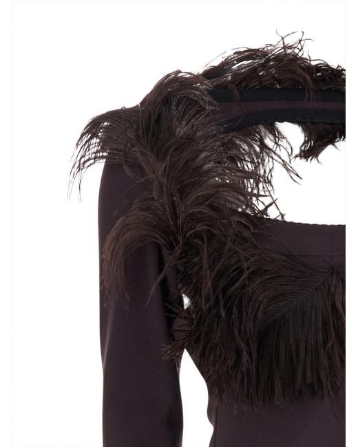 The Attico Black Long Cotton Dress