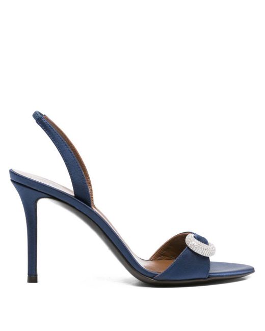 Giuseppe Zanotti Blue 100Mm Slingback Embellished Heeled Sandals